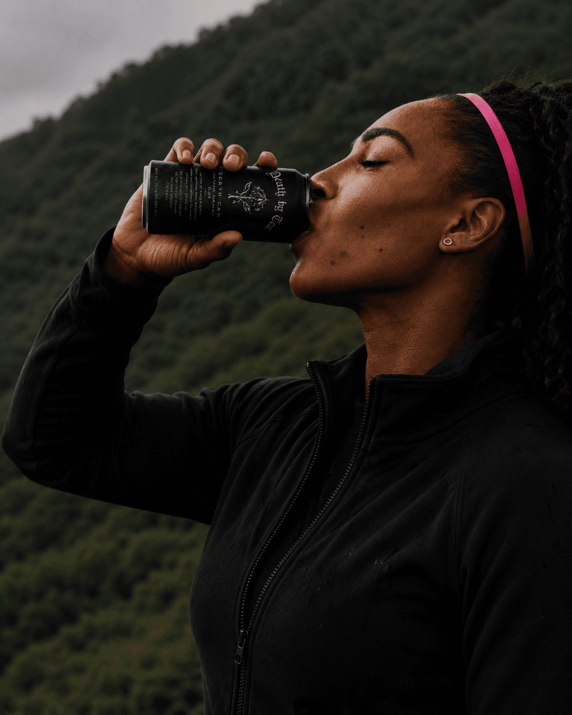 Person drinking Death by Tea on the 100-day trial